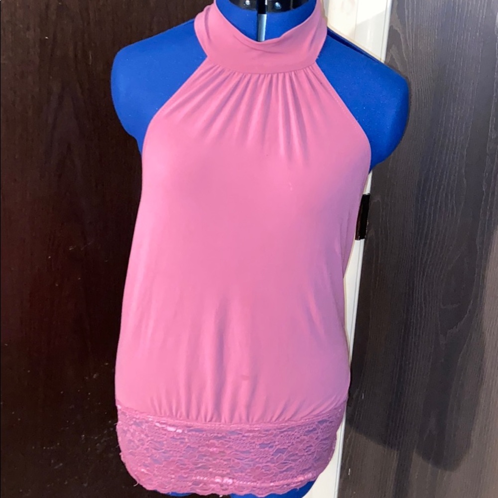 Halter top with lace bottom